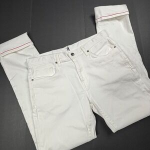 Johnny-O Atlas Mens White Slim Straight Stretch Jeans 34x34 Summer Cotton EUC